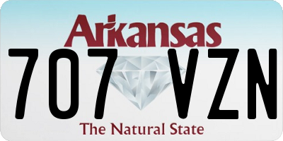 AR license plate 707VZN