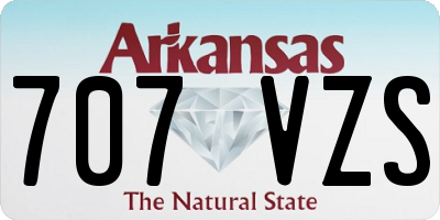 AR license plate 707VZS