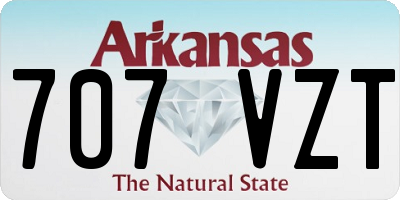 AR license plate 707VZT