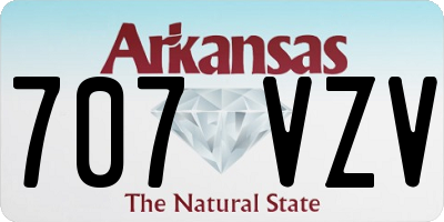 AR license plate 707VZV