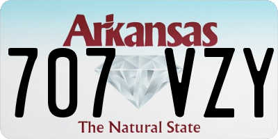 AR license plate 707VZY