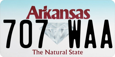 AR license plate 707WAA