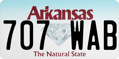 AR license plate 707WAB