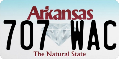 AR license plate 707WAC
