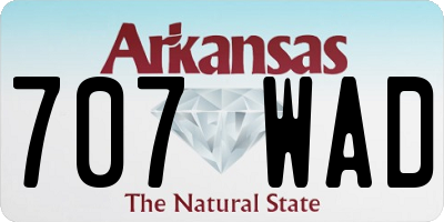 AR license plate 707WAD