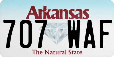 AR license plate 707WAF