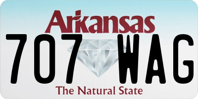 AR license plate 707WAG