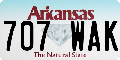 AR license plate 707WAK