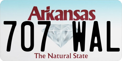 AR license plate 707WAL