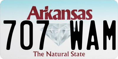 AR license plate 707WAM
