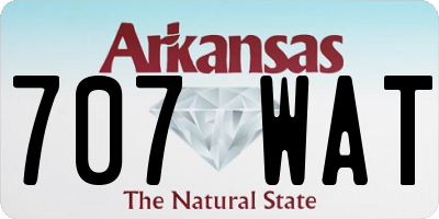 AR license plate 707WAT