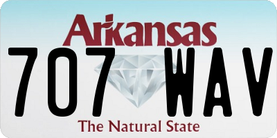 AR license plate 707WAV