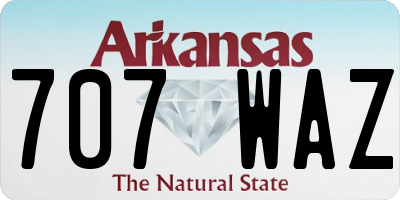 AR license plate 707WAZ