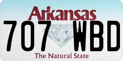 AR license plate 707WBD