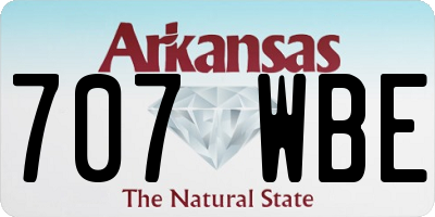 AR license plate 707WBE