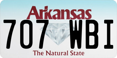 AR license plate 707WBI