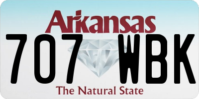 AR license plate 707WBK