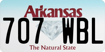 AR license plate 707WBL