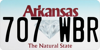 AR license plate 707WBR