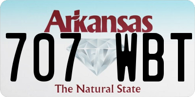 AR license plate 707WBT