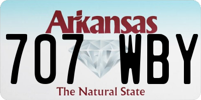 AR license plate 707WBY