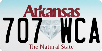 AR license plate 707WCA