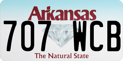 AR license plate 707WCB