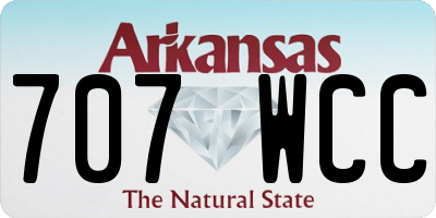 AR license plate 707WCC