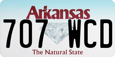 AR license plate 707WCD