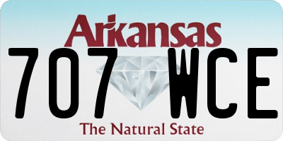 AR license plate 707WCE