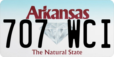 AR license plate 707WCI