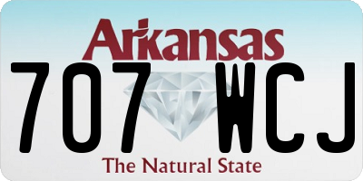 AR license plate 707WCJ