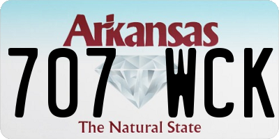 AR license plate 707WCK
