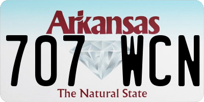 AR license plate 707WCN
