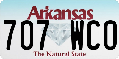 AR license plate 707WCO