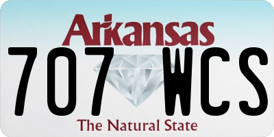 AR license plate 707WCS