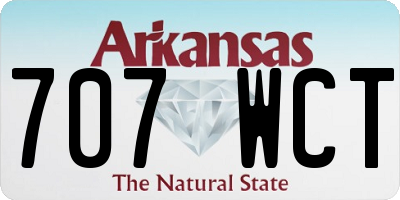 AR license plate 707WCT