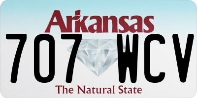 AR license plate 707WCV