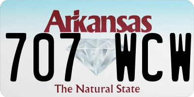AR license plate 707WCW