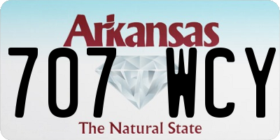 AR license plate 707WCY