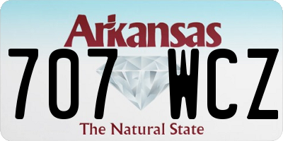 AR license plate 707WCZ
