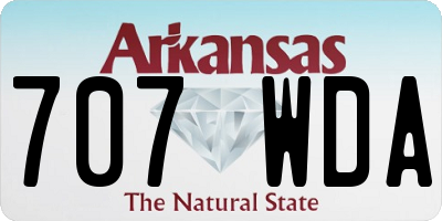 AR license plate 707WDA
