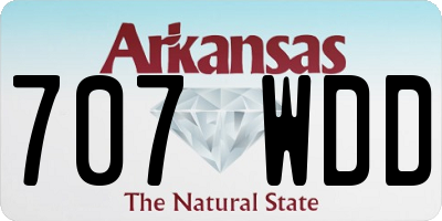AR license plate 707WDD