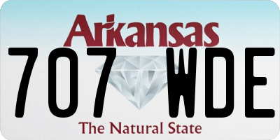 AR license plate 707WDE