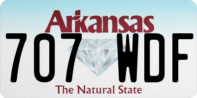 AR license plate 707WDF