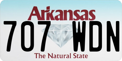 AR license plate 707WDN