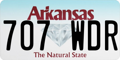 AR license plate 707WDR