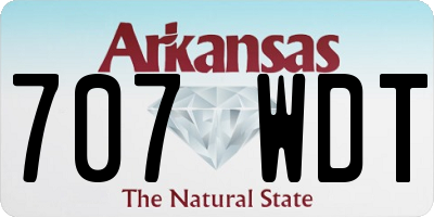 AR license plate 707WDT