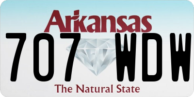 AR license plate 707WDW
