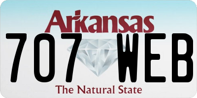 AR license plate 707WEB